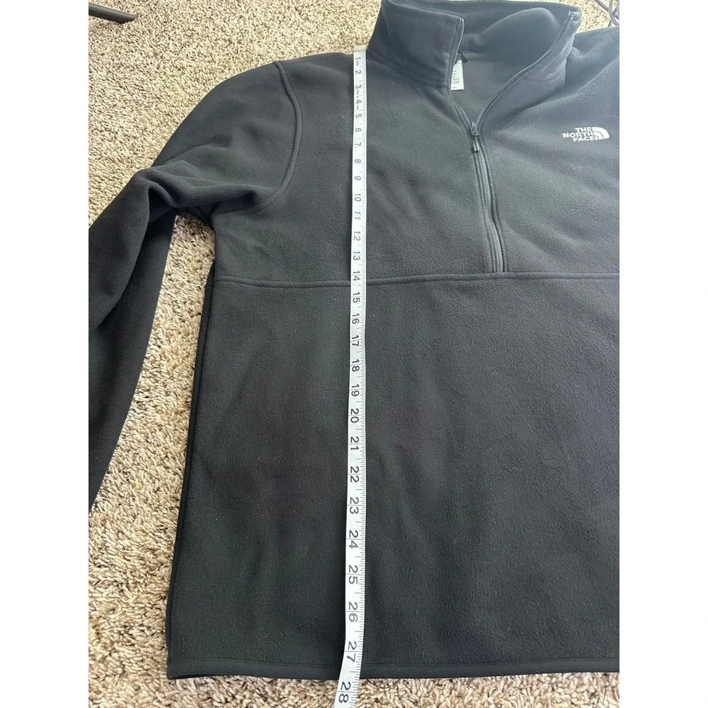 The North Face Mens Circular Design 1/4 Zip Fleece Pullover Black Large NF0A7UJO